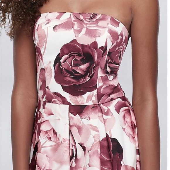 Speechless Extrordinary Hi Lo Floral Purple Pink 3-D Ballgown with Pockets - Picture 5 of 16